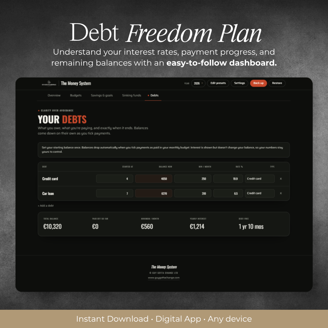 The Money System | Digital Personal Budget Dashboard — 7