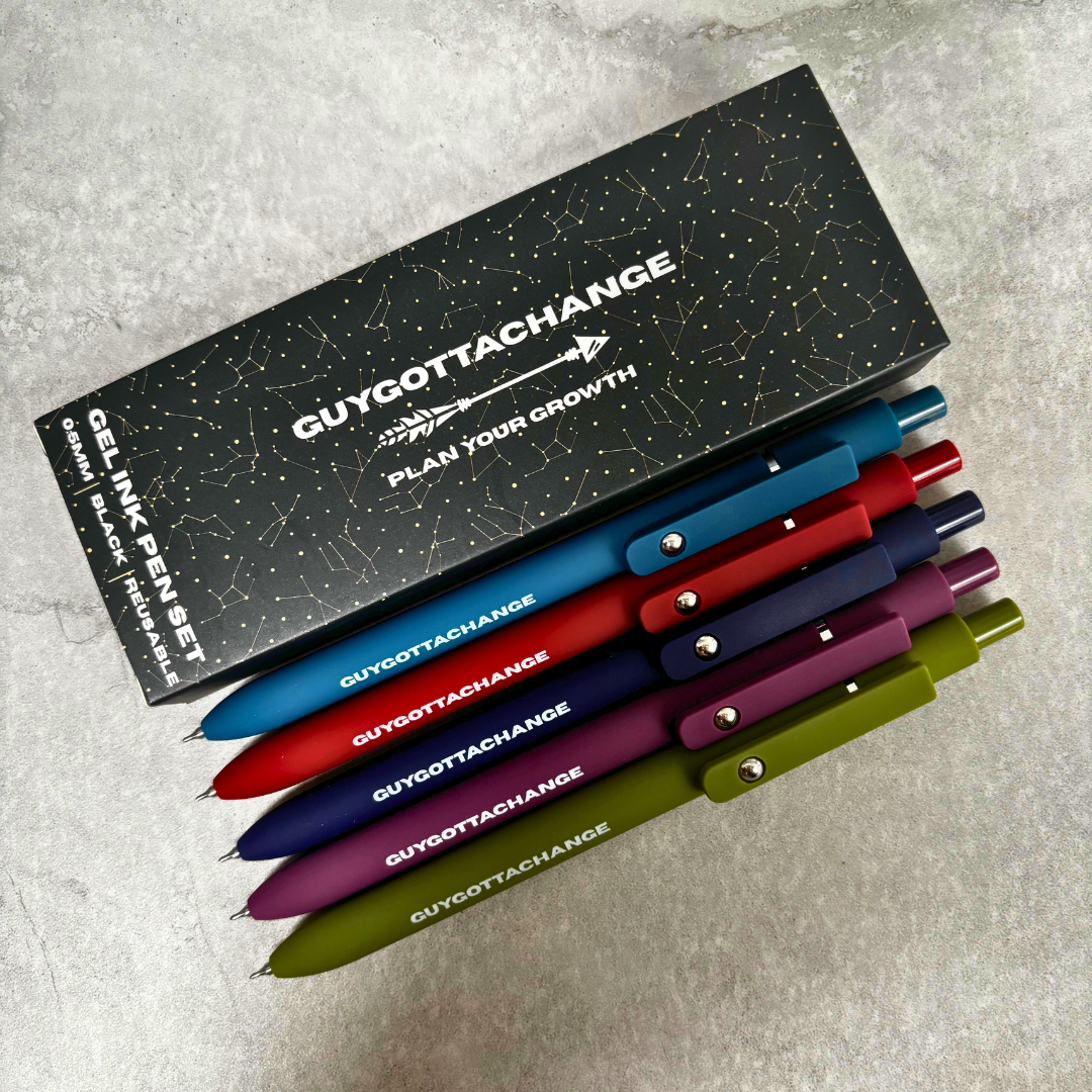 Black Gel Pens- 5 Piece Set