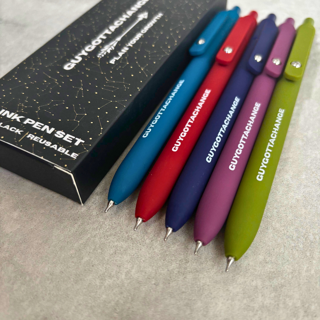 Black Gel Pens- 5 Piece Set