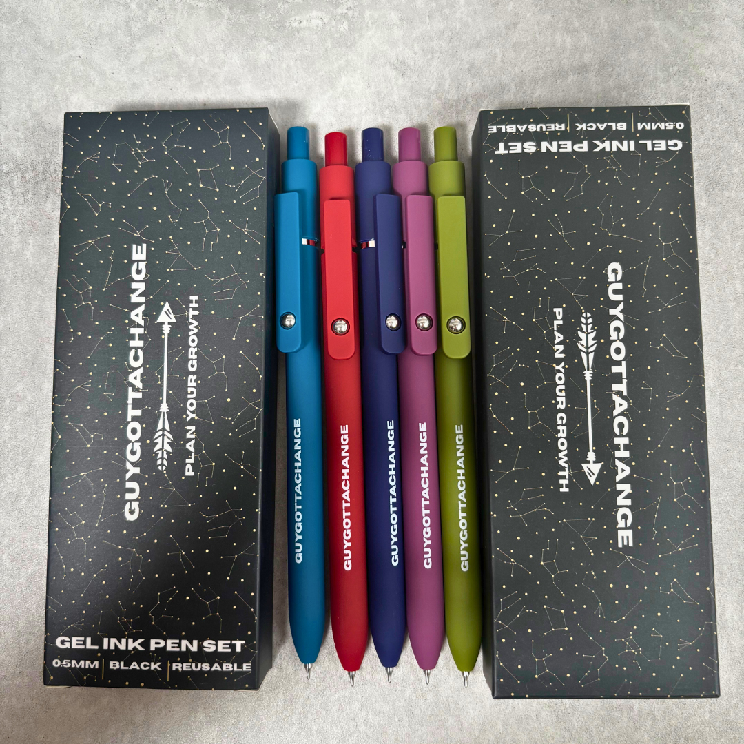 Black Gel Pens- 5 Piece Set