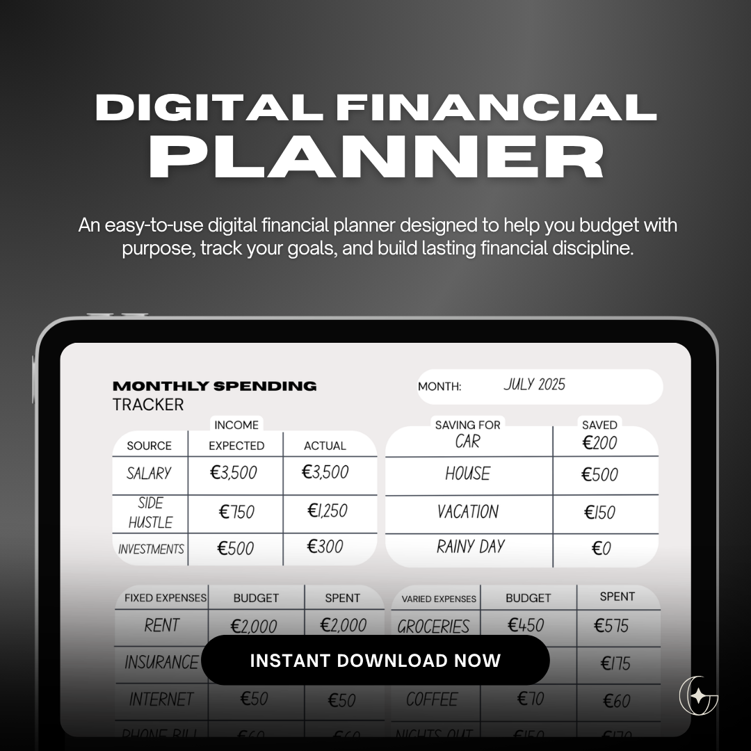 Financial Planner Excel Spreadsheet – Household Budget, Expense Tracker, Net Worth, Rich Dad Inspired