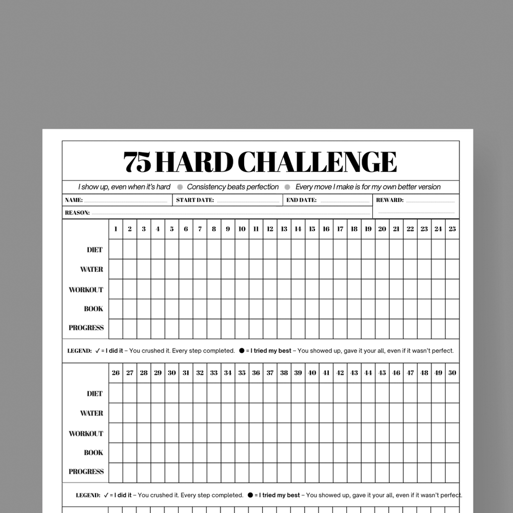 75 Hard Challenge Series: FREE Printable — 1