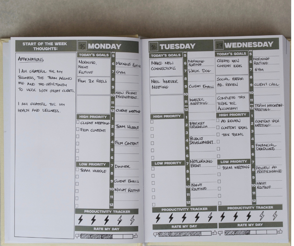 'Plan Your Growth' Undated Weekly Planner