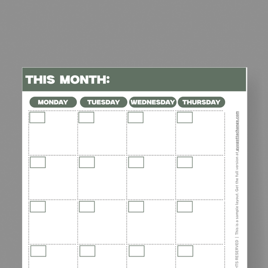 Weekly Planning Spread: FREE A5 Printable