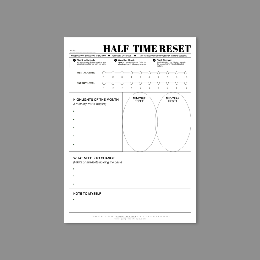 Half-Time Reset- FREE Printable — 3