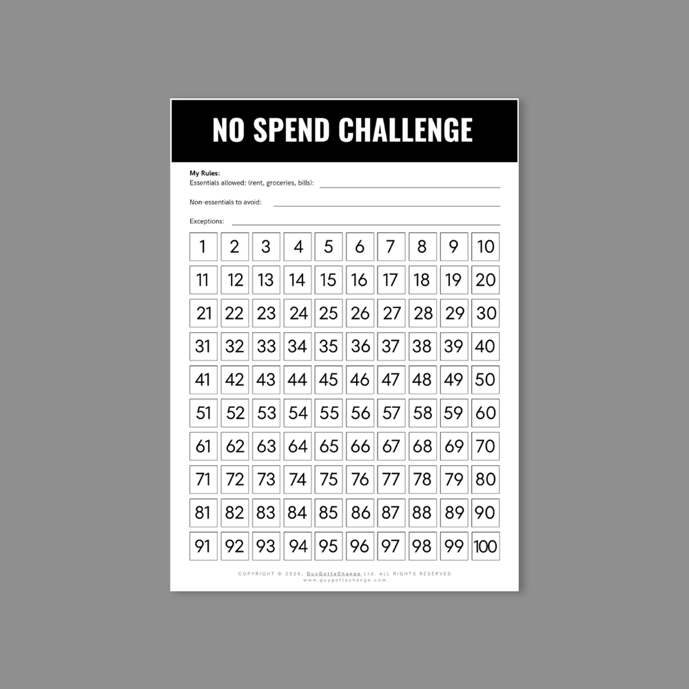 No Spend Challenge - FREE Printable — 3