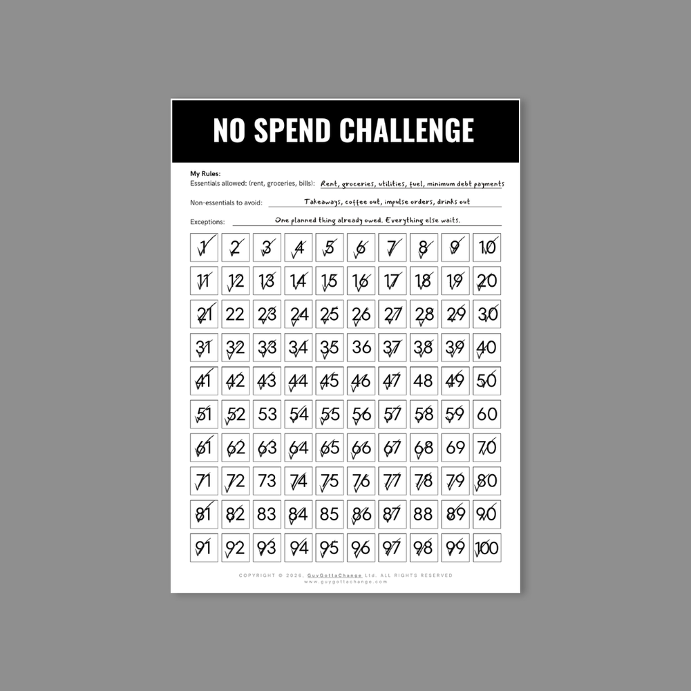 No Spend Challenge - FREE Printable — 4