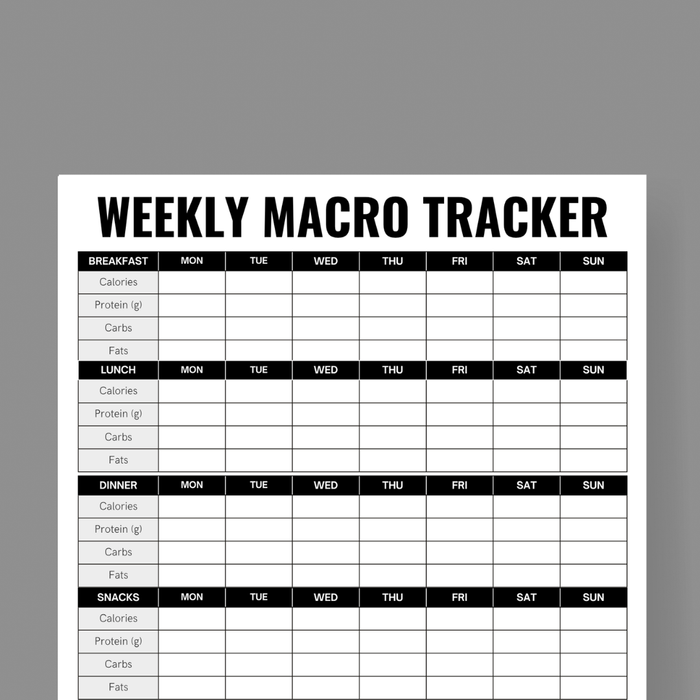 Weekly Macro Tracker- FREE Printable