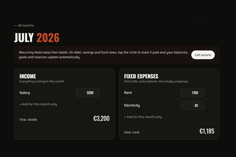Income & expenses